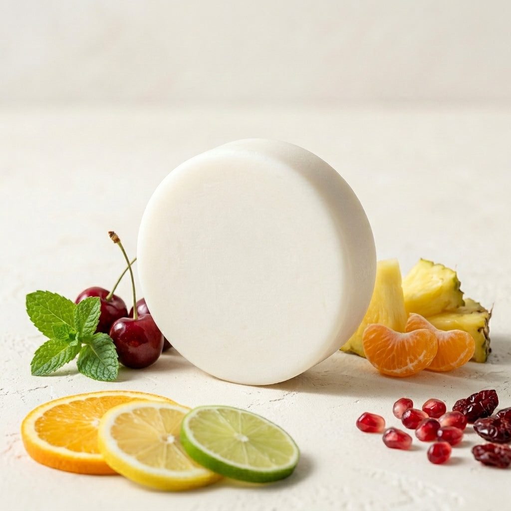 Acondicionador sólido natural Maro Naturals para control de frizz y brillo hecho en Colombia.