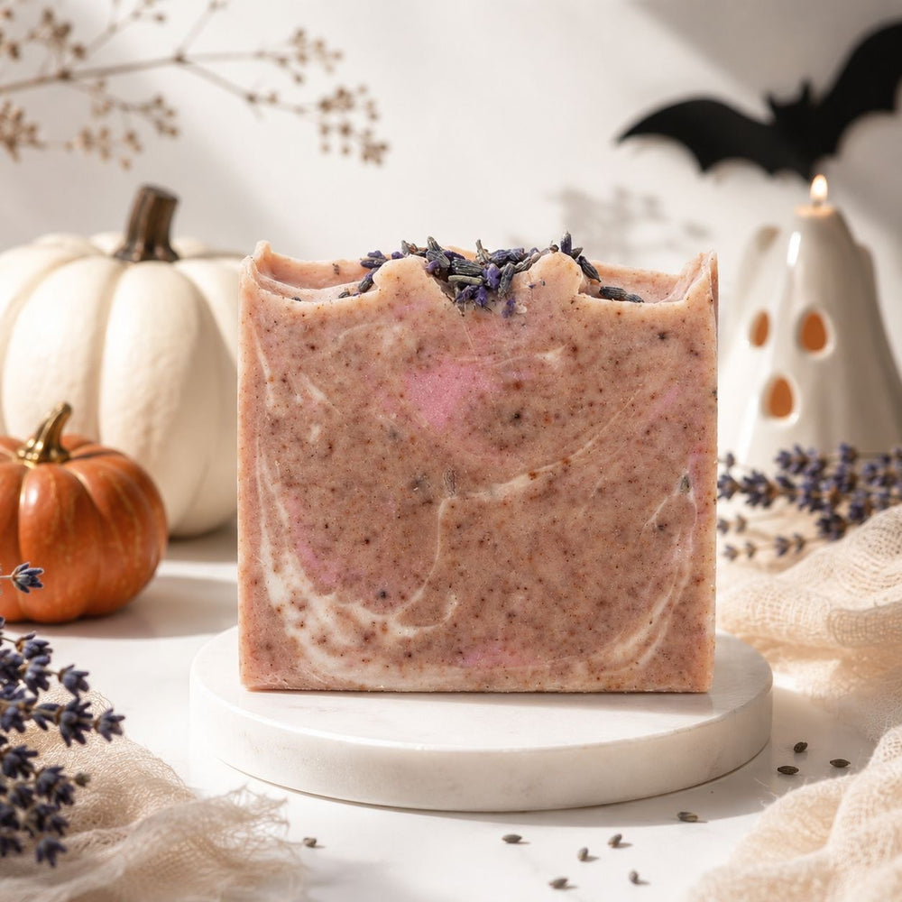 Jabón natural MaroWeen con calabazas y lavanda